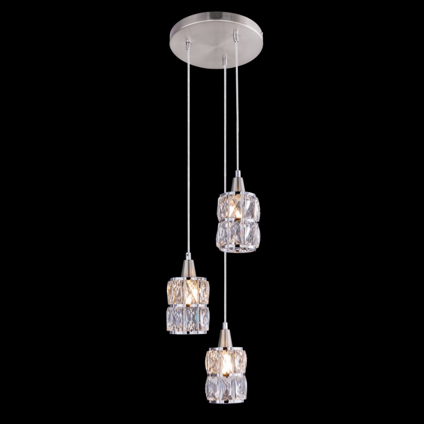 Globo - Кришталева підвісна люстра 3xE14/40W/230V