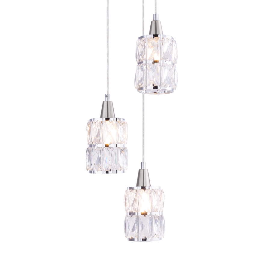 Globo - Кришталева підвісна люстра 3xE14/40W/230V