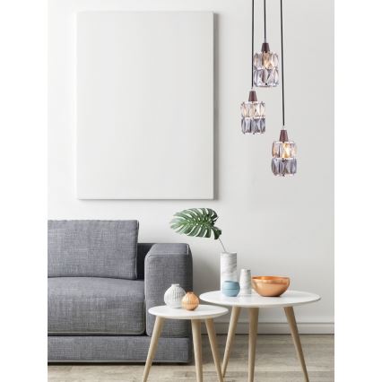 Globo 15761-3 - Хрустальная люстра на тросе WOLLI 3xE14/40W/230V