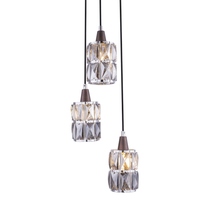 Globo - Кришталева підвісна люстра 3xE14/40W/230V