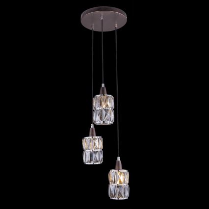 Globo - Кришталева підвісна люстра 3xE14/40W/230V