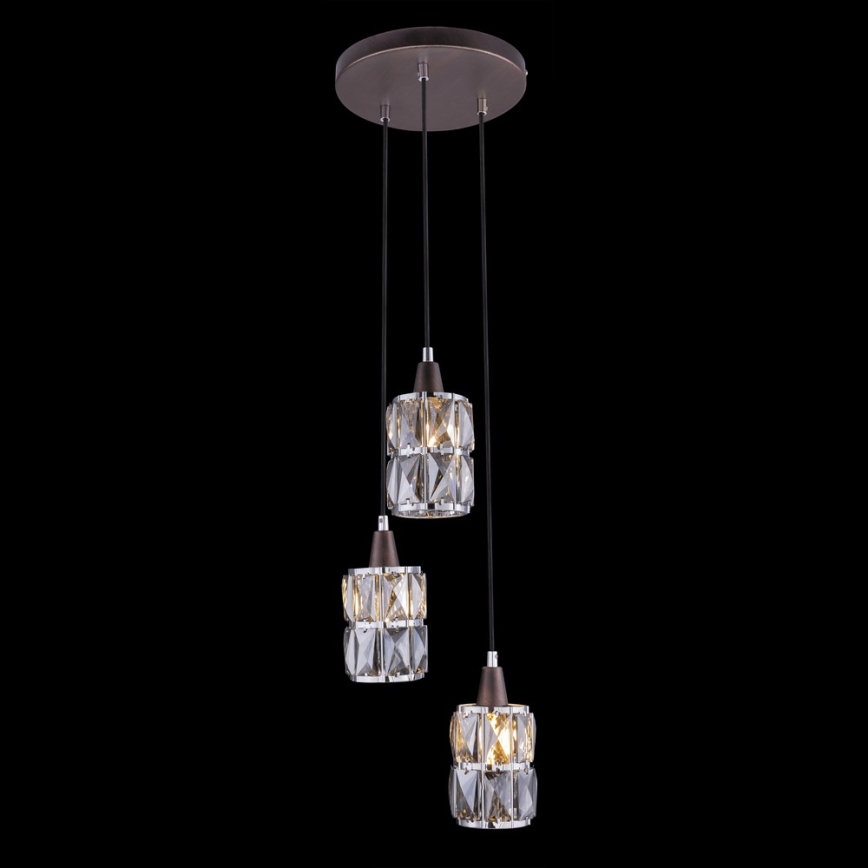 Globo - Кришталева підвісна люстра 3xE14/40W/230V