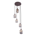 Globo 15761-5 - Хрустальная люстра на тросе WOLLI 5xE14/40W/230V