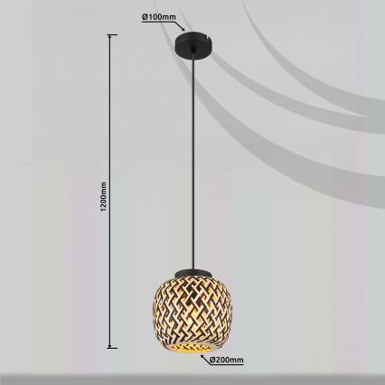 Globo 15766H - Підвісна люстра COLLY 1xE27/15W/230V діаметр 20 см
