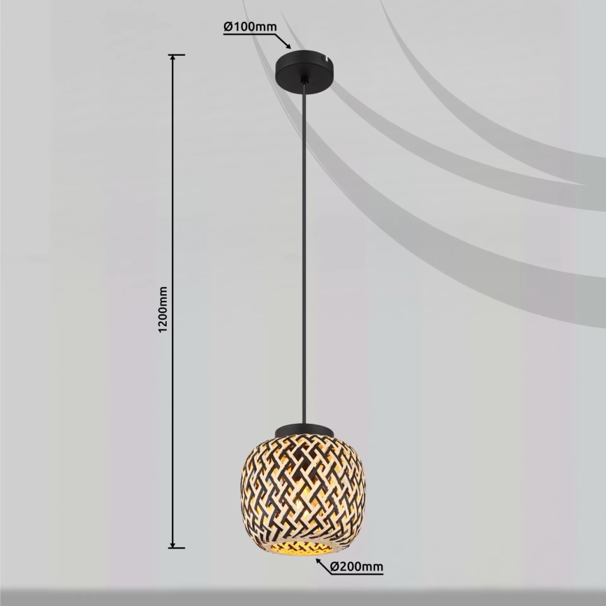 Globo 15766H - Підвісна люстра COLLY 1xE27/15W/230V діаметр 20 см