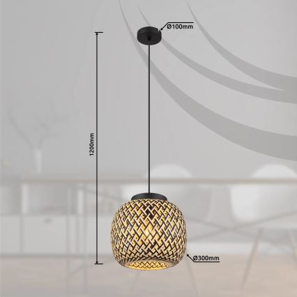 Globo 15766H1 - Підвісна люстра COLLY 1xE27/15W/230V діаметр 30 см