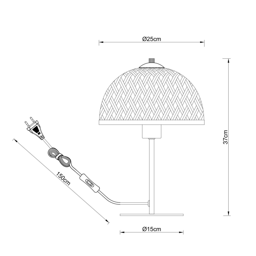 Globo - Настільна лампа 1xE27/15W/230V бамбук