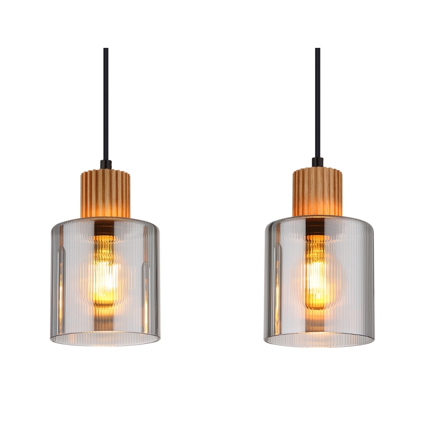 Globo - Підвісна люстра 3xE27/25W/230V чорний