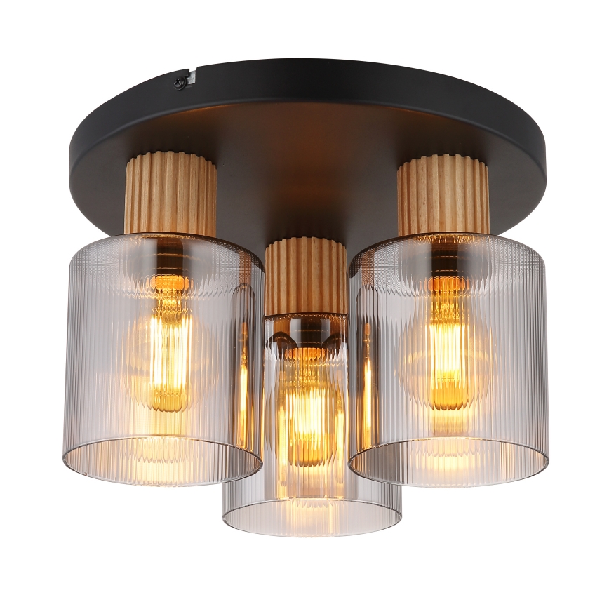 Globo - Припотолочная люстра 3xE27/25W/230V черный диаметр 30 см