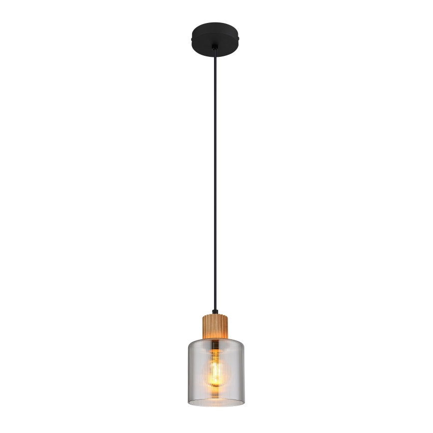 Globo - Підвісна люстра 1xE27/25W/230V чорний діаметр 12 см