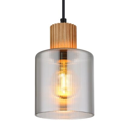 Globo - Підвісна люстра 1xE27/25W/230V чорний діаметр 12 см