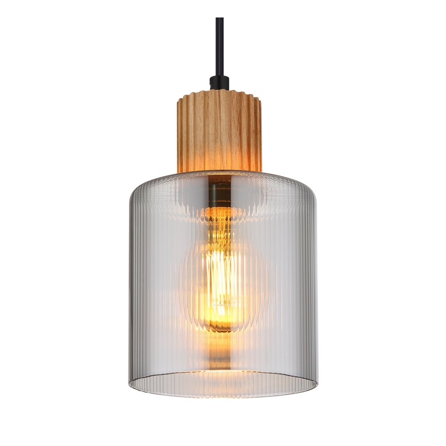 Globo - Підвісна люстра 1xE27/25W/230V чорний діаметр 12 см