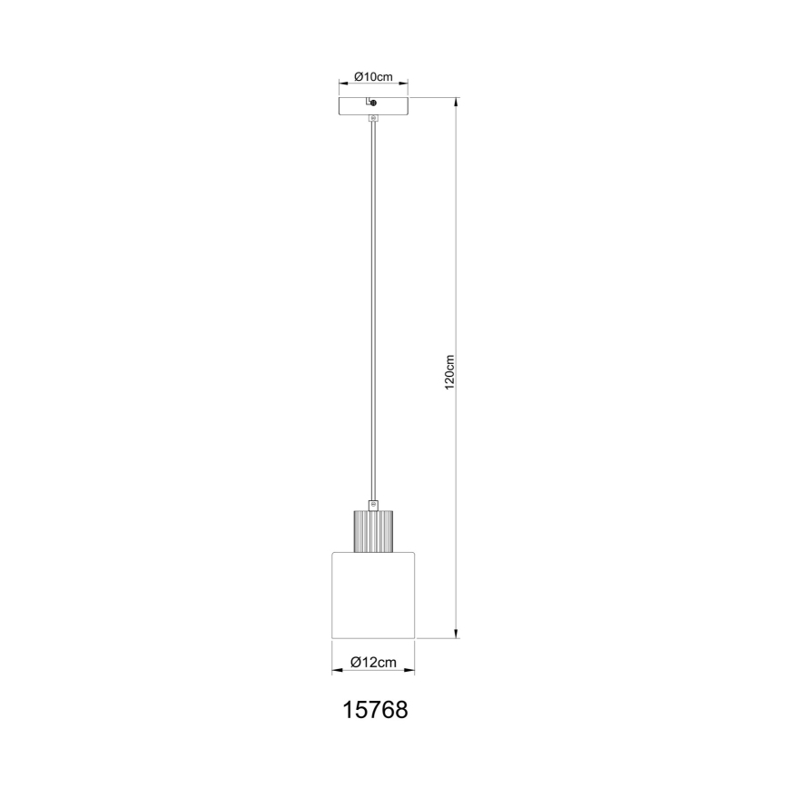 Globo - Підвісна люстра 1xE27/25W/230V чорний діаметр 12 см