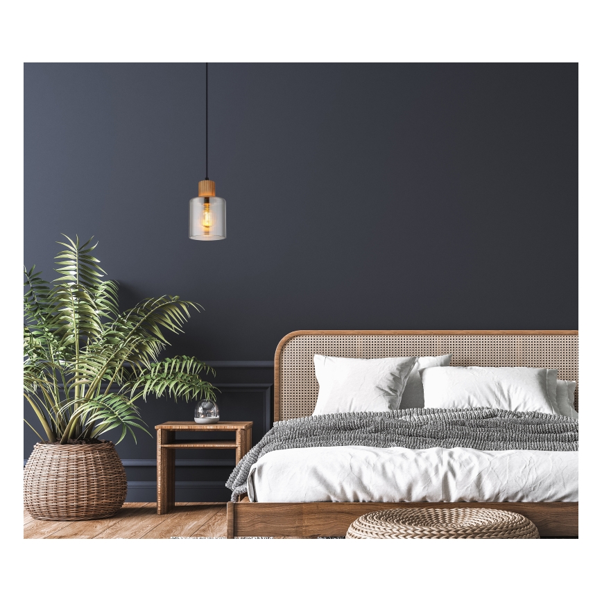 Globo - Подвесная люстра 1xE27/25W/230V черный диаметр 12 см