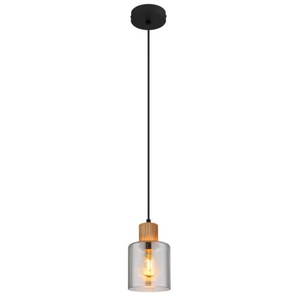 Globo - Подвесная люстра 1xE27/25W/230V черный диаметр 12 см