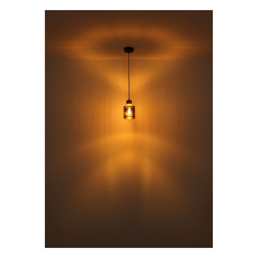 Globo - Подвесная люстра 1xE27/25W/230V черный диаметр 12 см