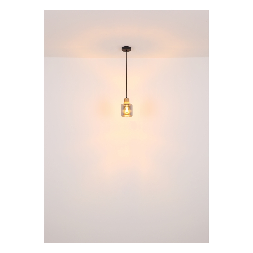 Globo - Подвесная люстра 1xE27/25W/230V черный диаметр 12 см