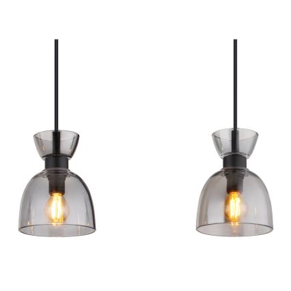 Globo - Подвесная люстра 3xE14/40W/230V черный/дымчатый
