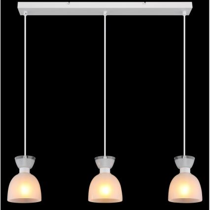 Globo - Подвесная люстра 3xE14/40W/230V белый