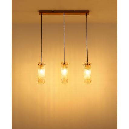 Globo - Підвісна люстра 3xE14/40W/230V золотий