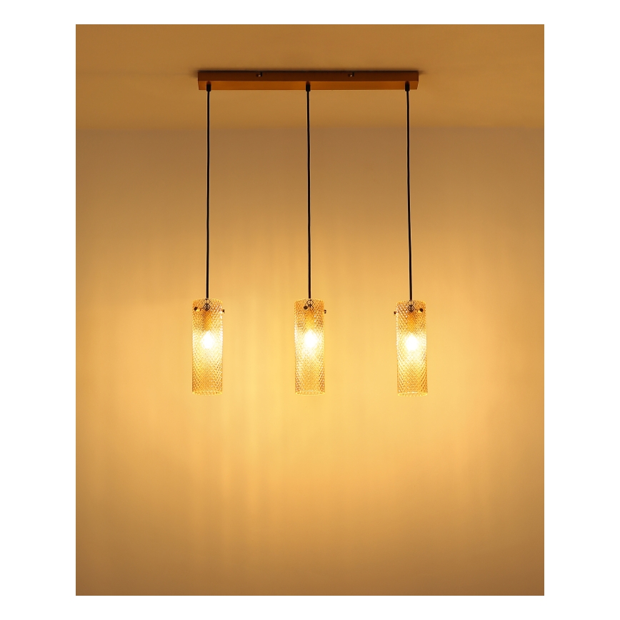 Globo - Підвісна люстра 3xE14/40W/230V золотий