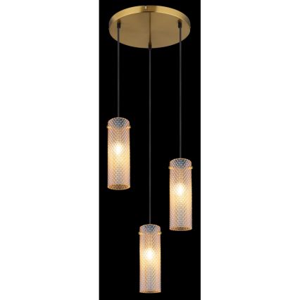 Globo - Підвісна люстра 3xE14/40W/230V золотий