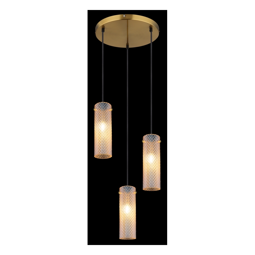 Globo - Підвісна люстра 3xE14/40W/230V золотий