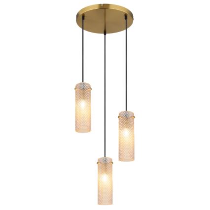 Globo - Підвісна люстра 3xE14/40W/230V золотий
