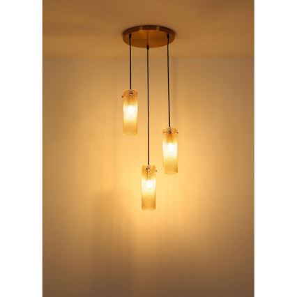 Globo - Підвісна люстра 3xE14/40W/230V золотий