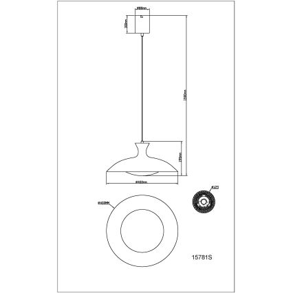 Globo - LED-люстра на тросе LED/18W/230V 3000/4000/6000K