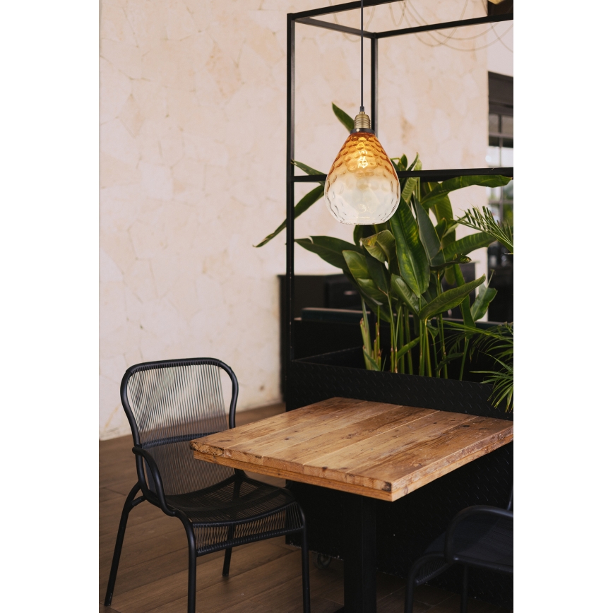 Globo - Підвісна люстра 1xE27/60W/230V діаметр 21 см помаранчевий