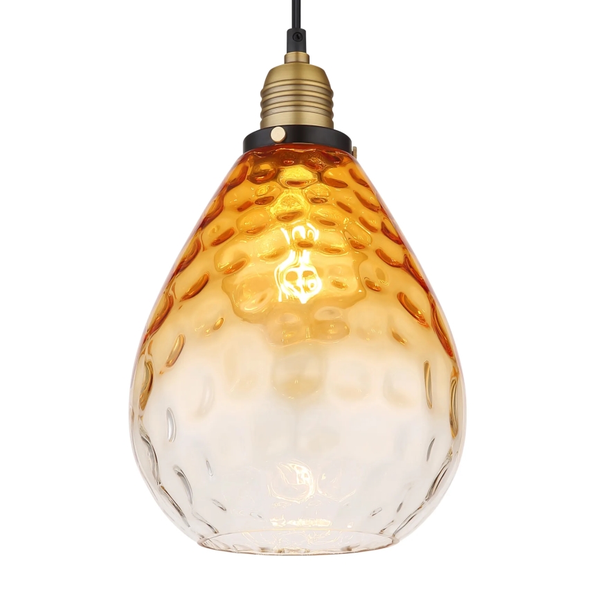 Globo - Підвісна люстра 1xE27/60W/230V діаметр 21 см помаранчевий