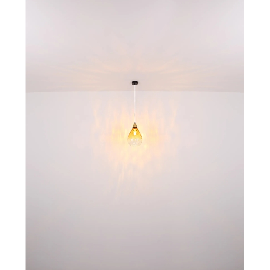 Globo - Подвесная люстра 1xE27/60W/230V диаметр 21 см оранжевый