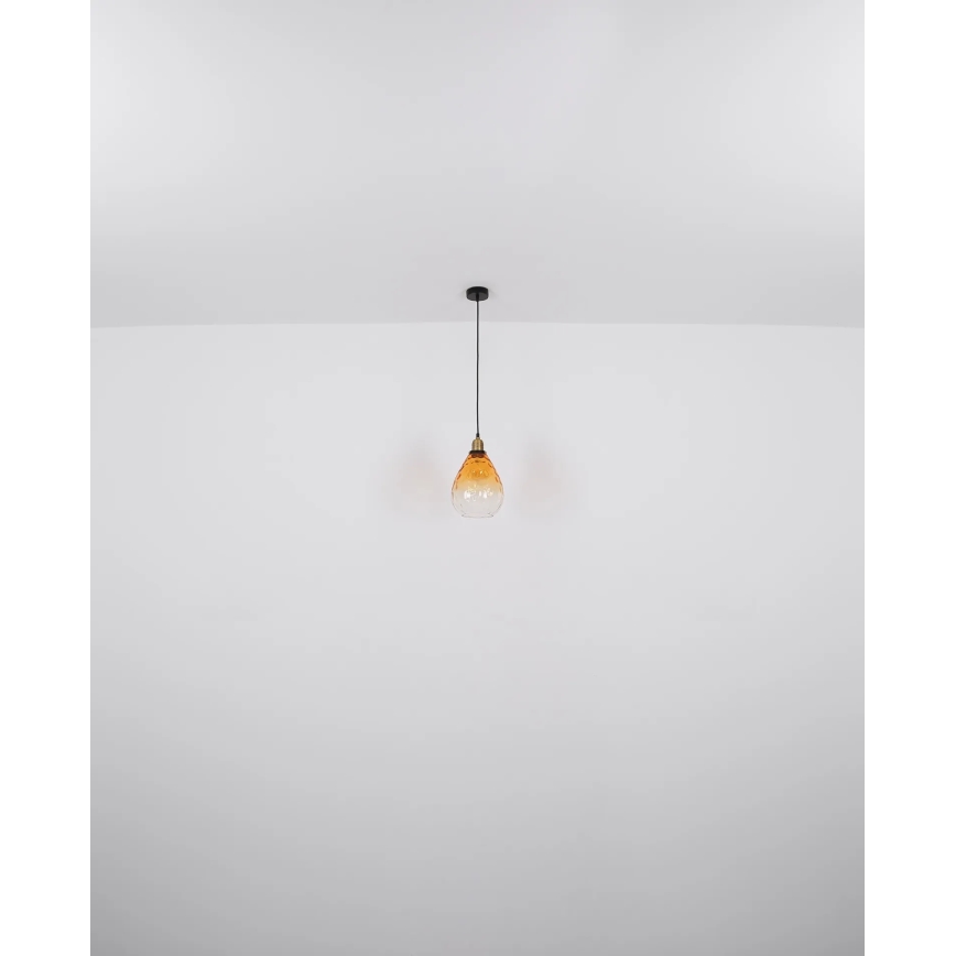 Globo - Подвесная люстра 1xE27/60W/230V диаметр 21 см оранжевый