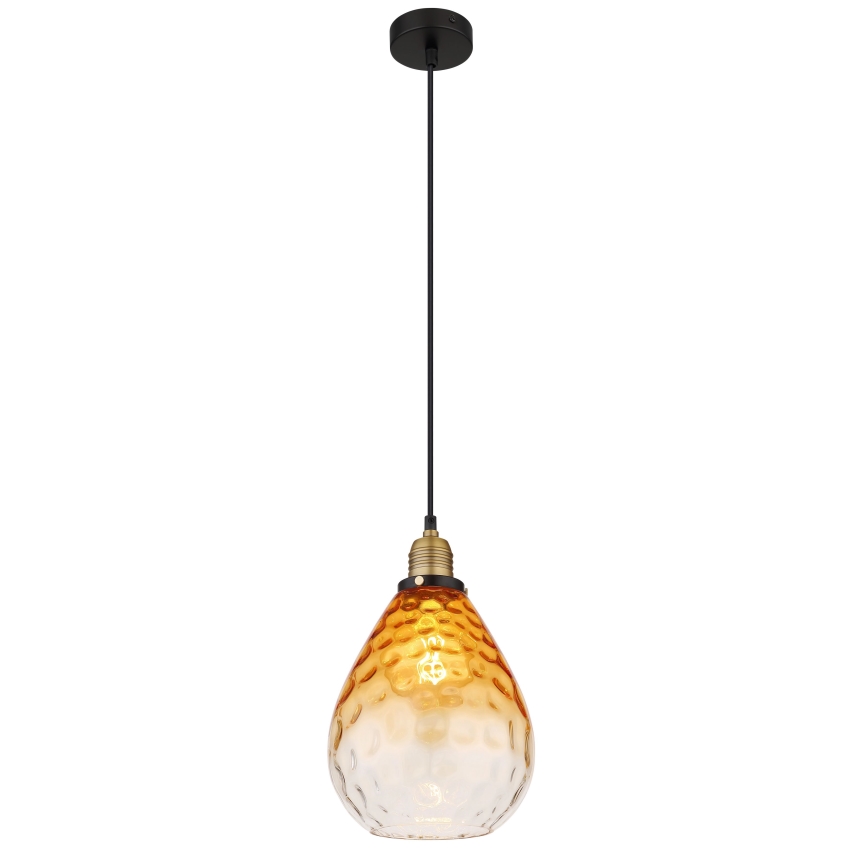 Globo - Подвесная люстра 1xE27/60W/230V диаметр 21 см оранжевый