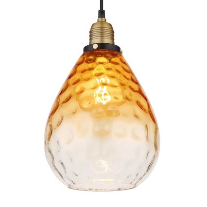 Globo - Подвесная люстра 1xE27/60W/230V диаметр 21 см оранжевый