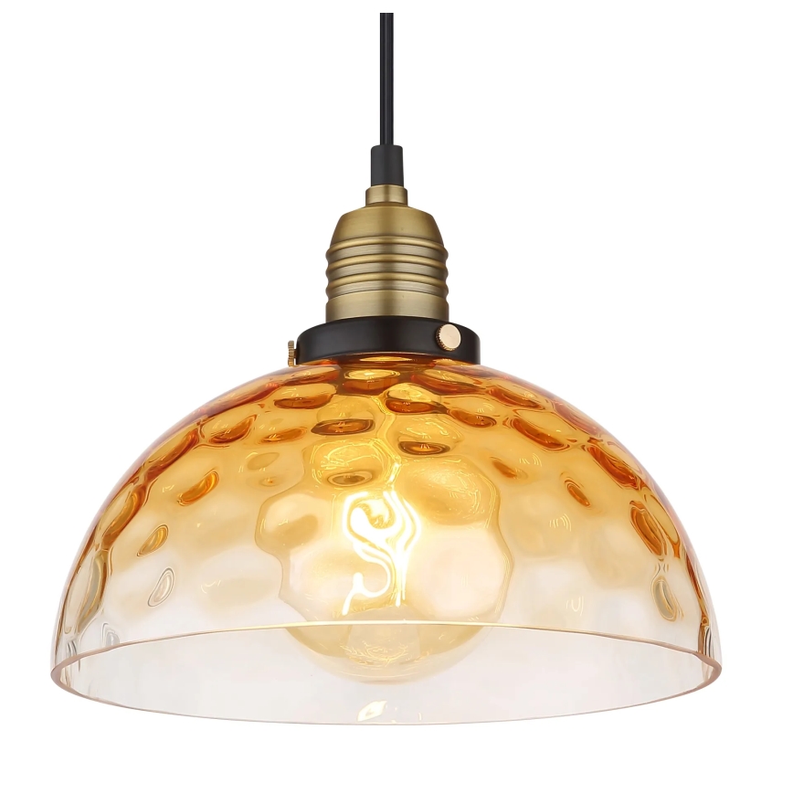 Globo - Подвесная люстра 1xE27/60W/230V диаметр 25 см оранжевый