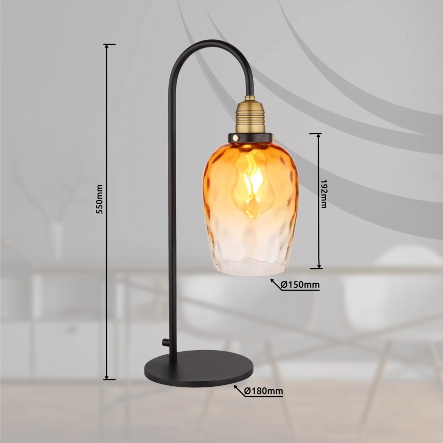 Globo - Настільна лампа 1xE27/60W/230V помаранчевий