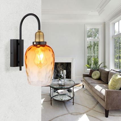 Globo - Настінна лампа 1xE27/60W/230V помаранчевий