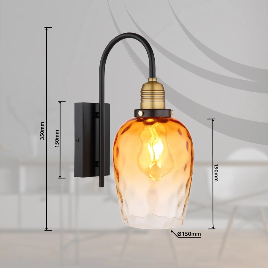 Globo - Настінна лампа 1xE27/60W/230V помаранчевий