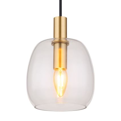 Globo - Підвісна люстра 1xE14/40W/230V діаметр 16 см латунь