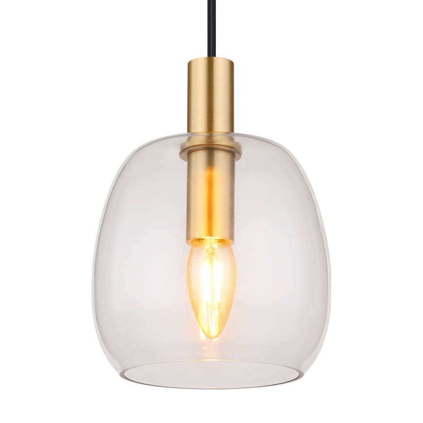 Globo - Підвісна люстра 1xE14/40W/230V діаметр 16 см латунь