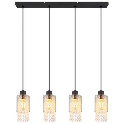 Globo - Подвесная люстра 4xE27/40W/230V черный