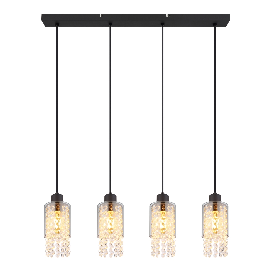 Globo - Подвесная люстра 4xE27/40W/230V черный