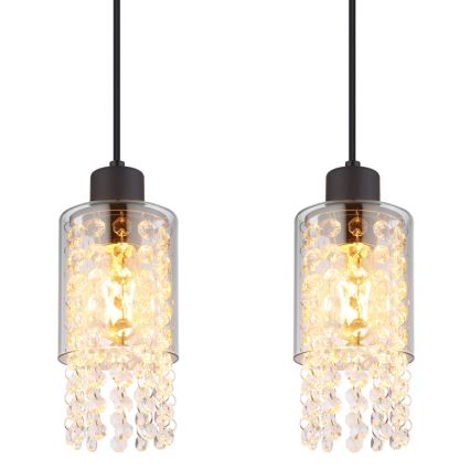 Globo - Подвесная люстра 4xE27/40W/230V черный