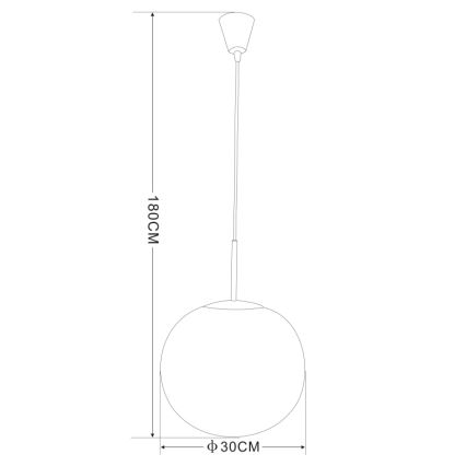 Globo - Підвісна люстра 1xE27/60W/230V діаметр 30 cm