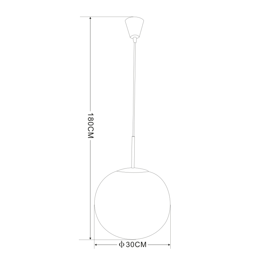 Globo - Підвісна люстра 1xE27/60W/230V діаметр 30 cm