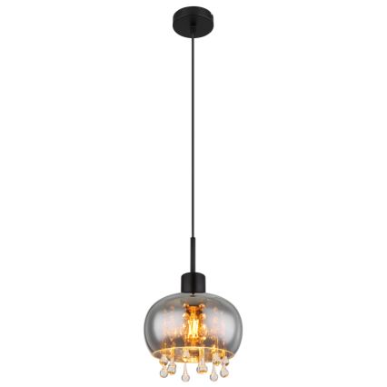 Globo - Підвісна люстра 1xE27/9W/230V діаметр 21 см чорний