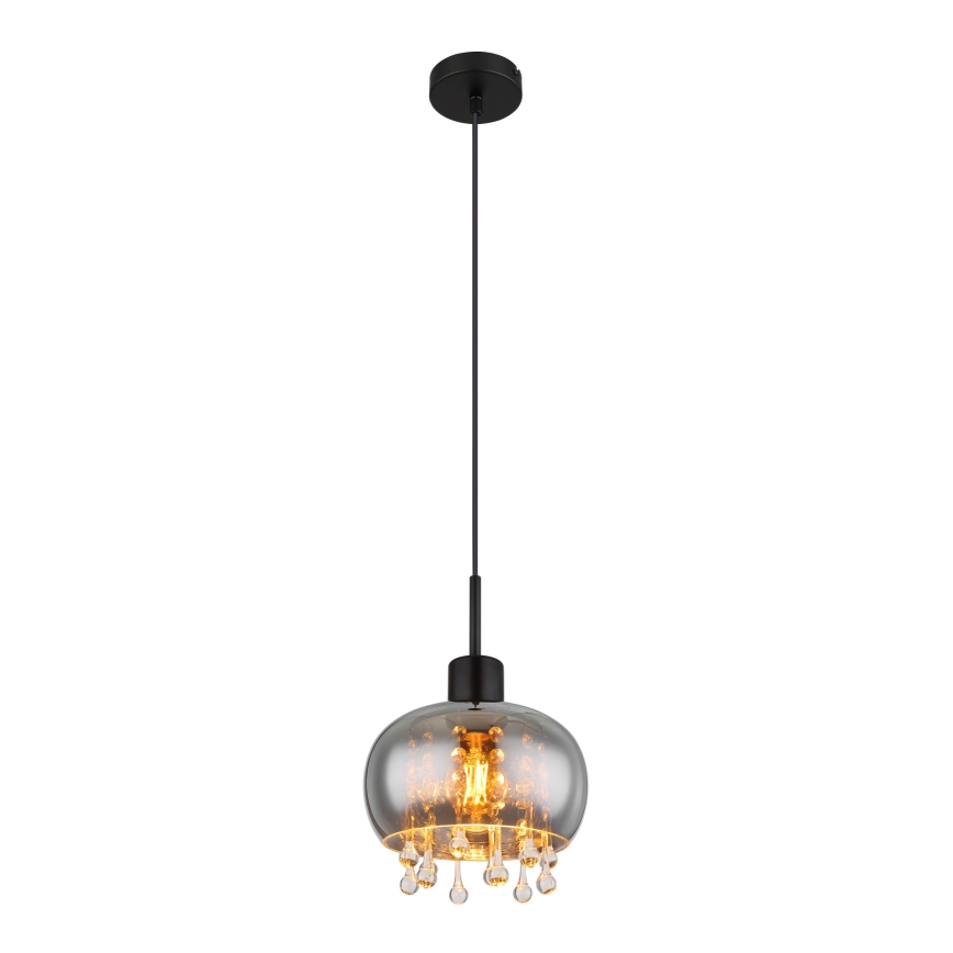 Globo - Підвісна люстра 1xE27/9W/230V діаметр 21 см чорний