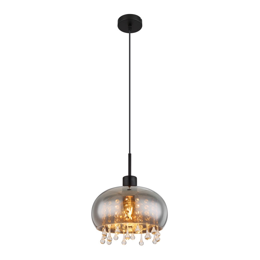 Globo - Подвесная люстра 1xE27/9W/230V диаметр 28 см черный